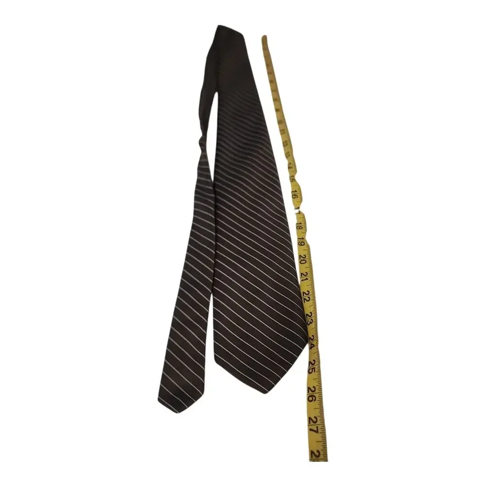Vintage Men's Tie Brown Striped Classic Necktie England NOS NWT Kings Lynn
